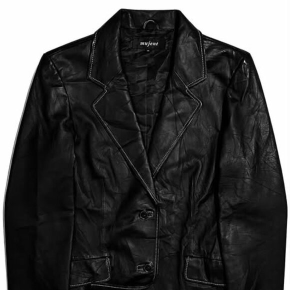 Jackets & Blazers - Vintage Black Leather Blazer